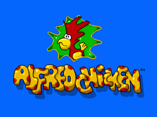 Alfred Chicken title screen for Amiga